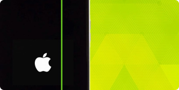 Зеленая полоса на экране iPhone